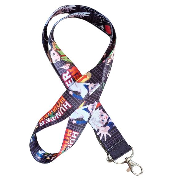 Hunter x Hunter Anime Lanyard | Black Keychain Strap for Keys & Badges One Size - Picture 3 of 6